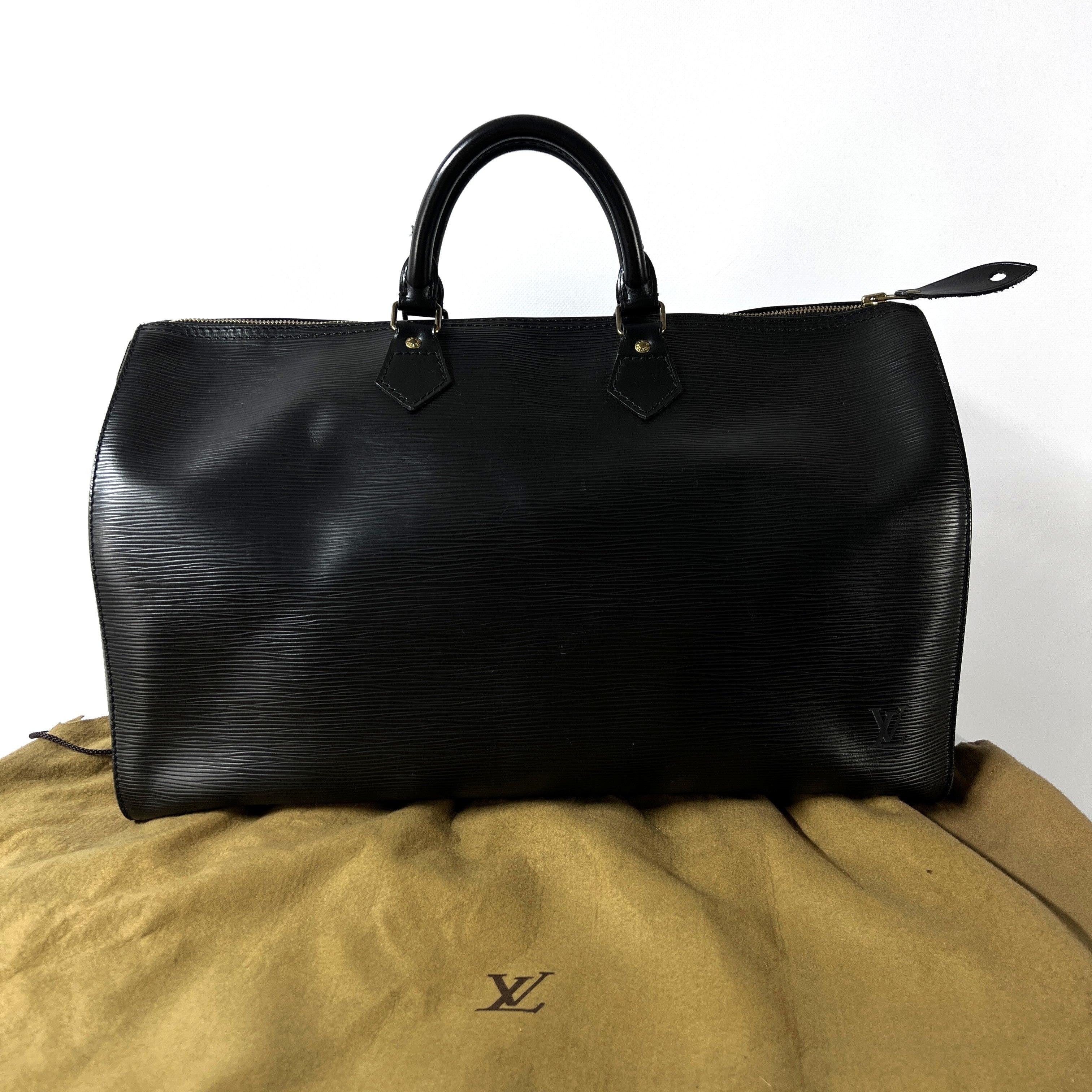Louis Vuitton Speedy 40 Top Handle Bag Epi Leather Black 1990 en vente 4