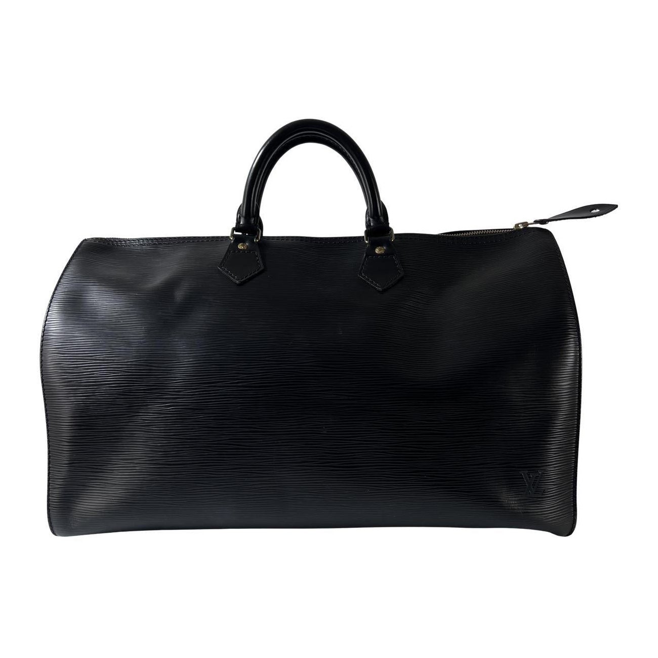 Louis Vuitton Speedy 40 Top Handle Bag Epi Leather Black 1990