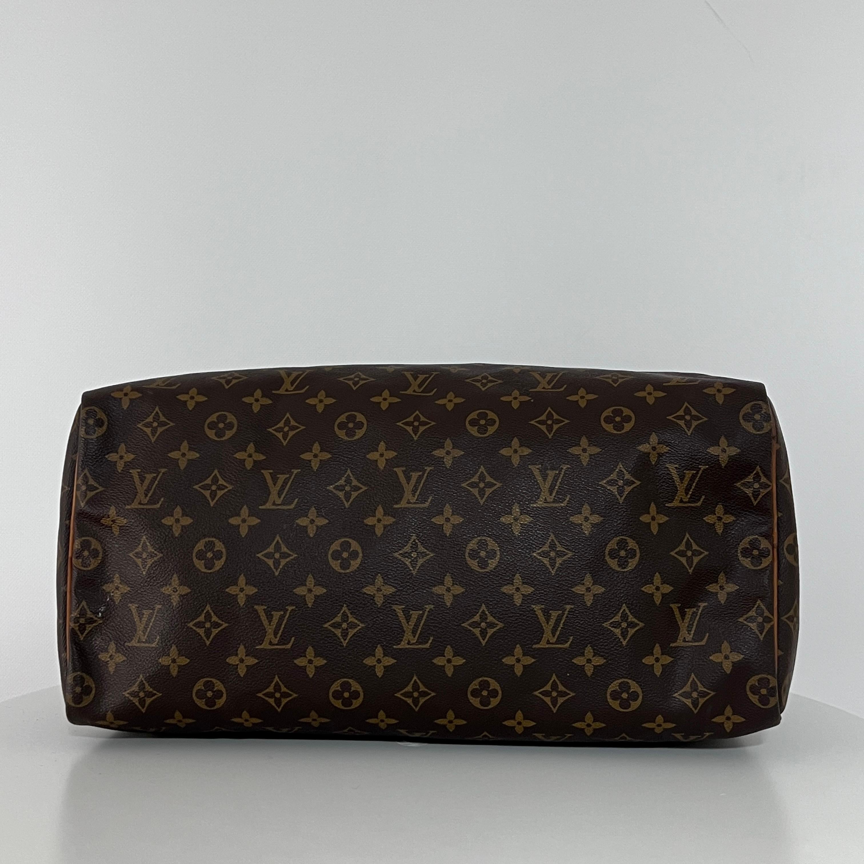 Louis Vuitton Speedy 40 Borsa a manico alto in tela Monogram Marrone 1991 in vendita 2