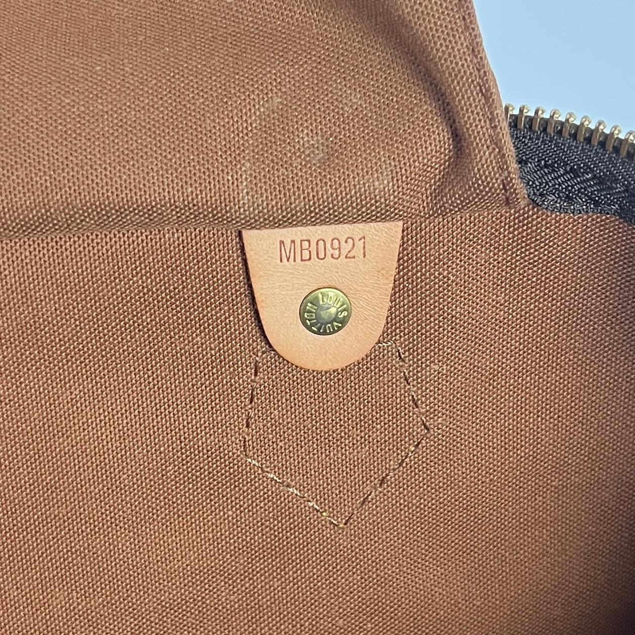 Louis Vuitton Speedy 40 Borsa a manico alto in tela Monogram Marrone 1991 in vendita 4