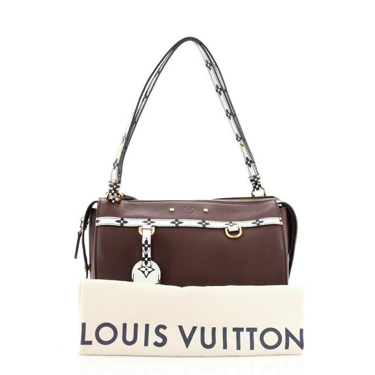 Louis Vuitton Speedy Amazon Bag Leather with Monogram Canvas MM at 1stDibs