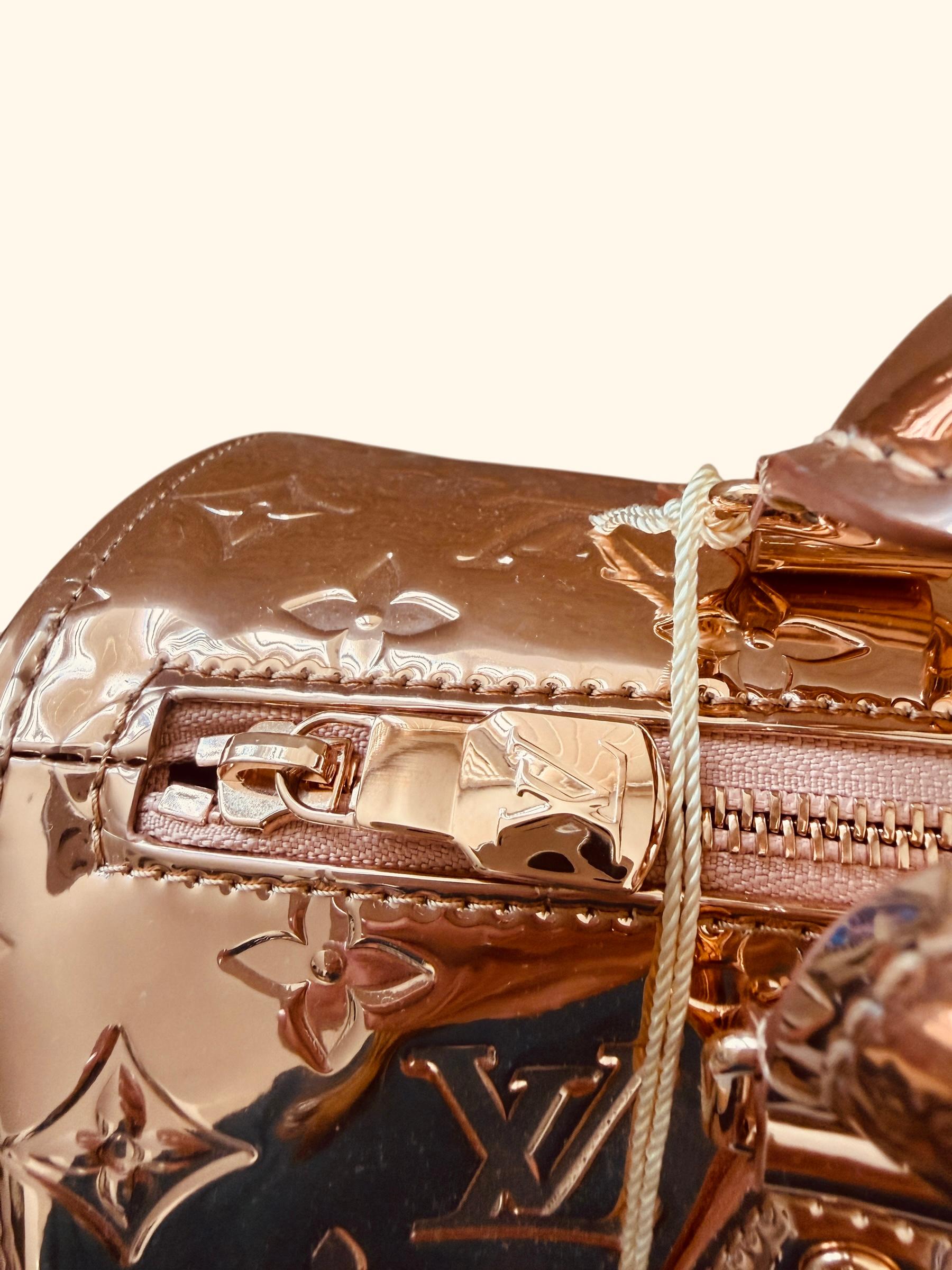 Louis Vuitton Speedy Bandouliere 25 Kupfer-Spiegel Handtasche Neu im Angebot 5