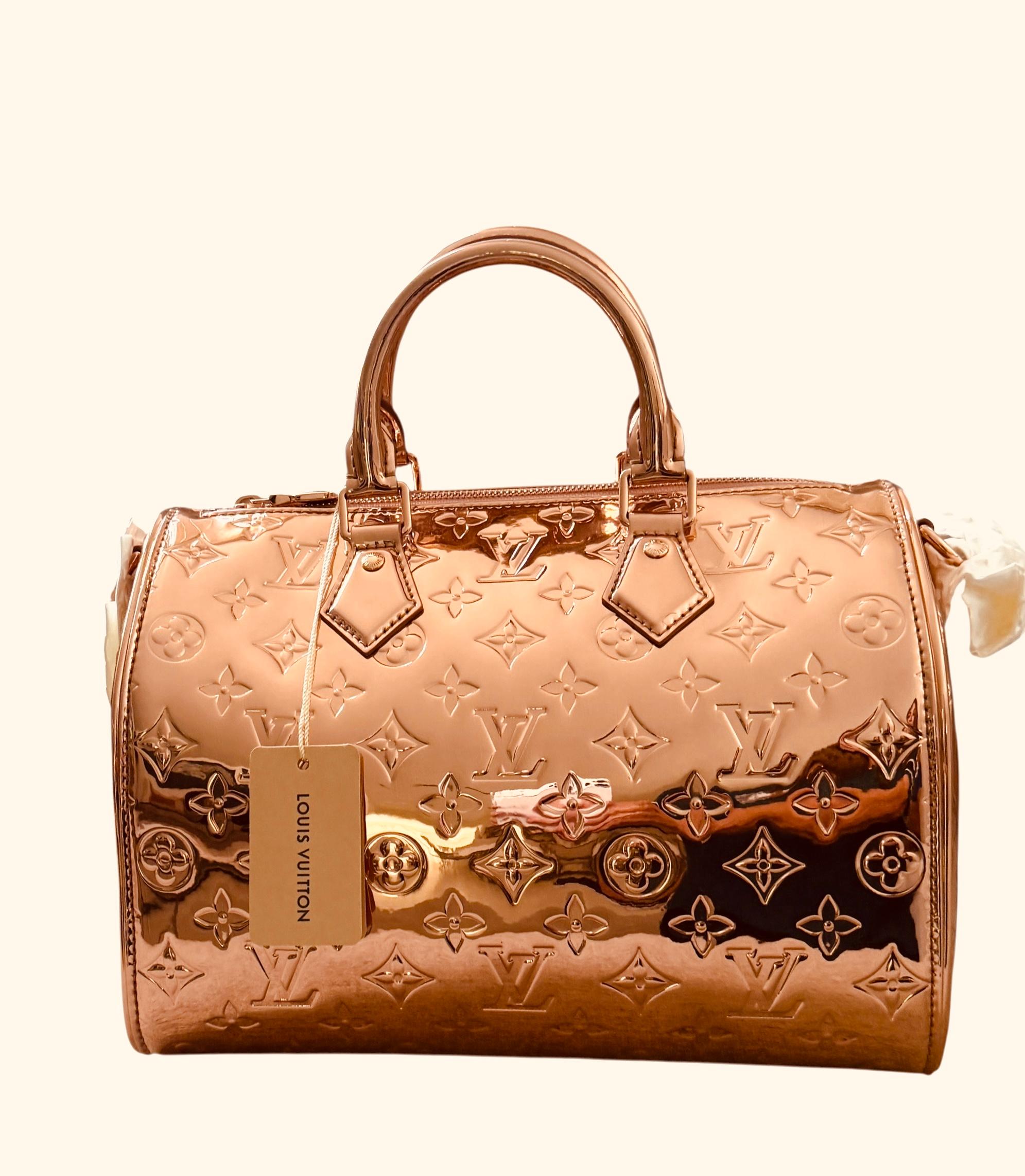 Louis Vuitton Speedy Bandouliere 25 Kupfer-Spiegel Handtasche Neu im Angebot 7