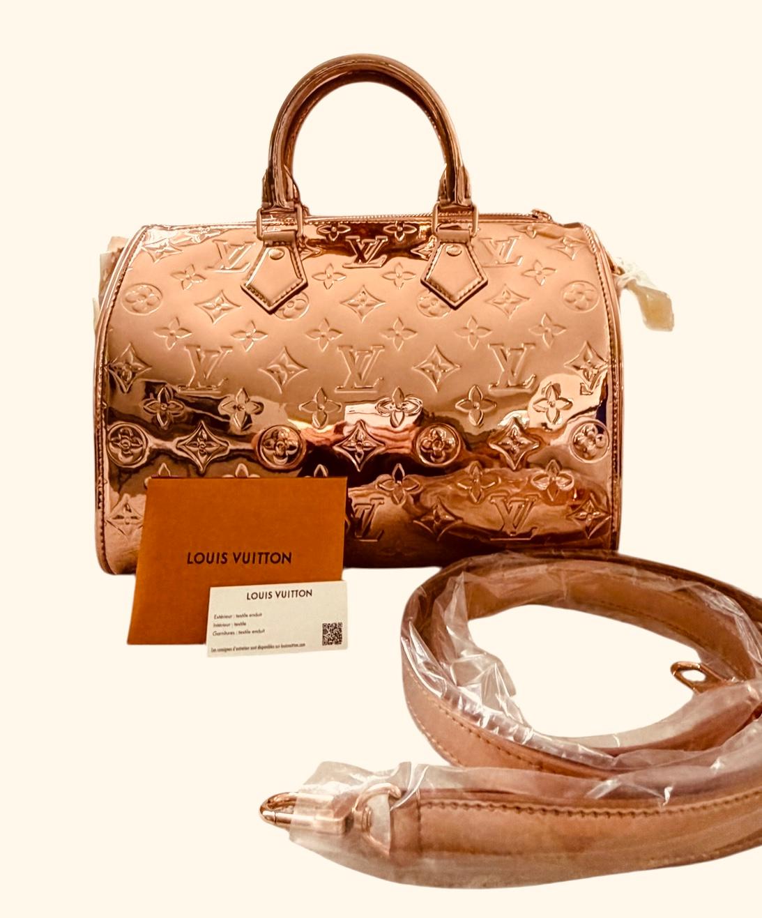 Louis Vuitton Speedy Bandouliere 25 Kupfer-Spiegel Handtasche Neu im Angebot 3