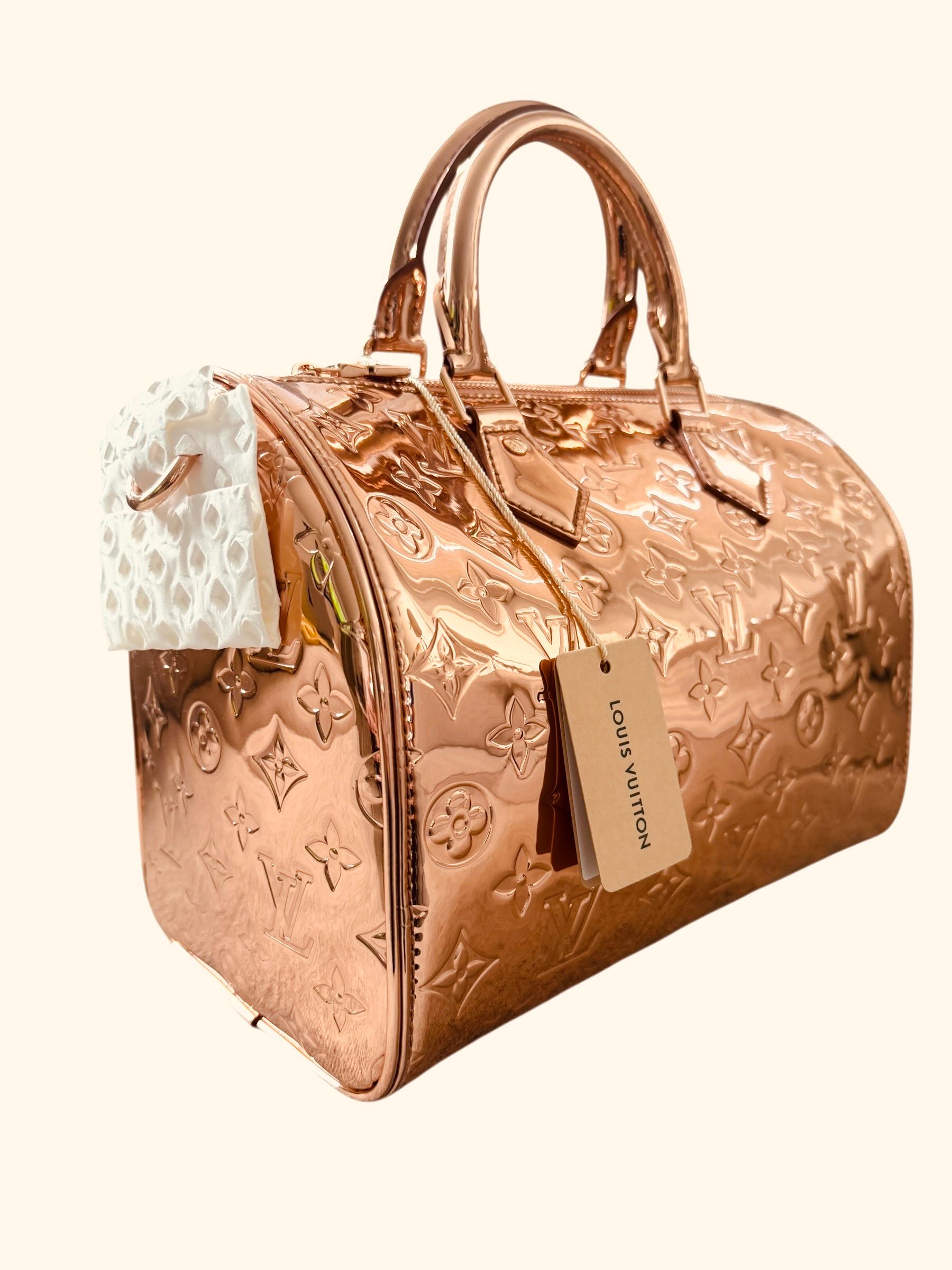 Louis Vuitton Speedy Bandouliere 25 Kupfer-Spiegel Handtasche Neu im Angebot 4