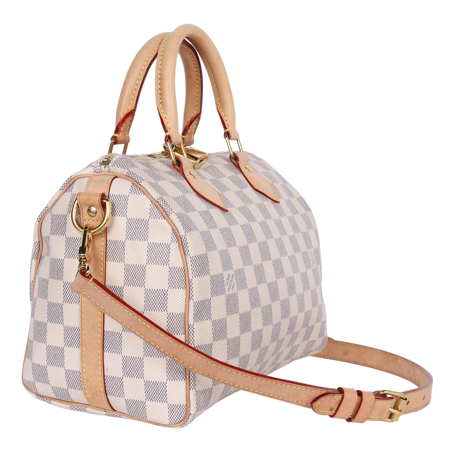 LOUIS VUITTON Speedy Bandoulière 25 Damier Azur In Good Condition For Sale In Salt Lake Cty, UT