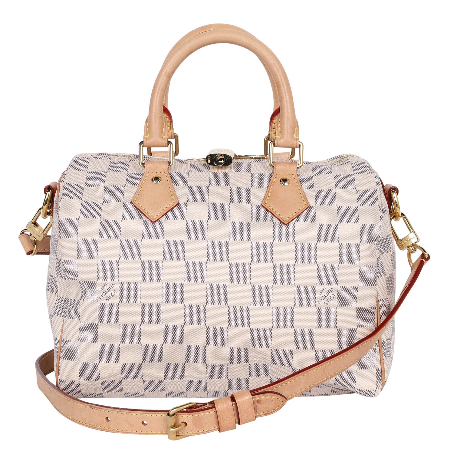 LOUIS VUITTON Speedy Bandoulière 25 Damier Azur For Sale 1