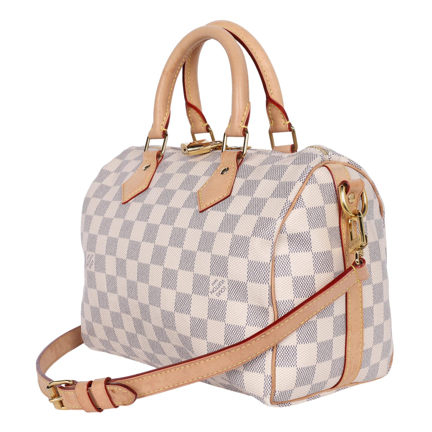 LOUIS VUITTON Speedy Bandoulière 25 Damier Azur For Sale 3