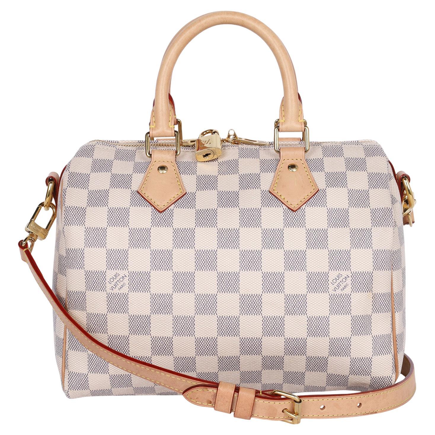 LOUIS VUITTON Speedy Bandoulière 25 Damier Azur For Sale