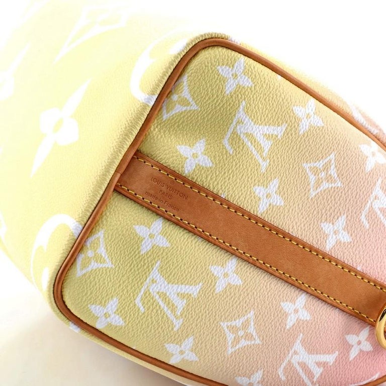 Louis Vuitton Speedy 25 Giant Monogram Canvas Bag Pink Yellow By the Pool  Capsu