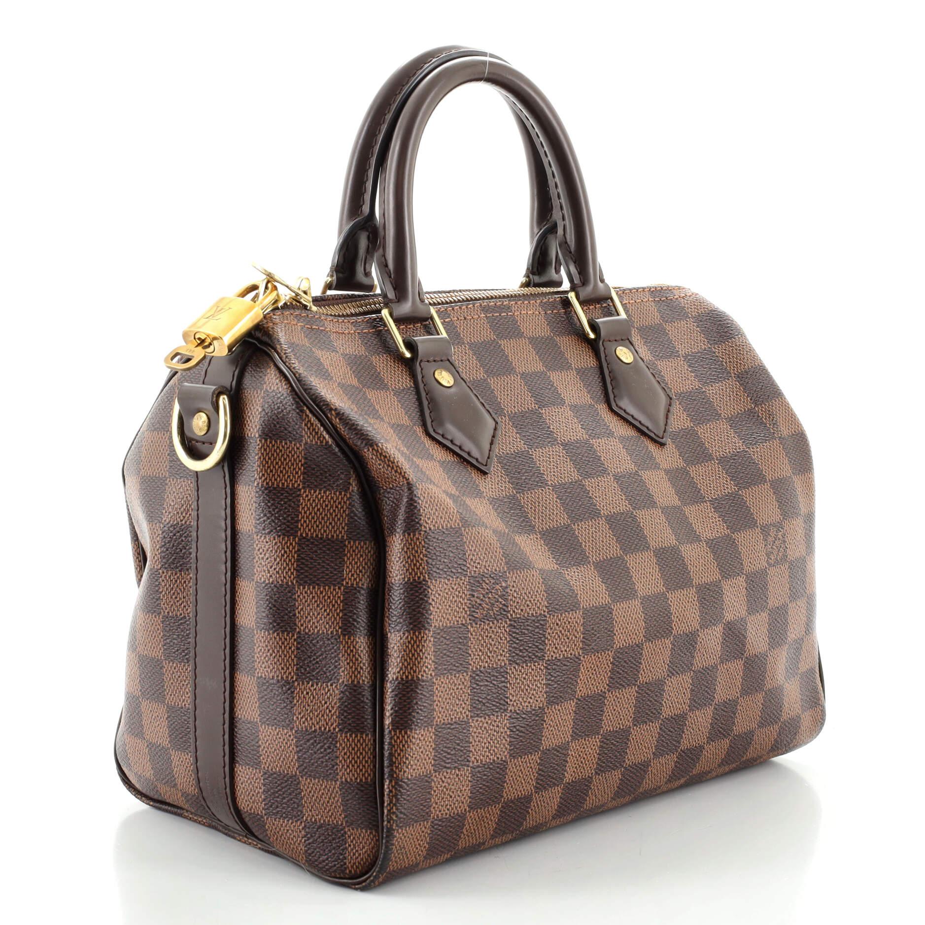 Brown Louis Vuitton Speedy Bandouliere Bag Damier 25