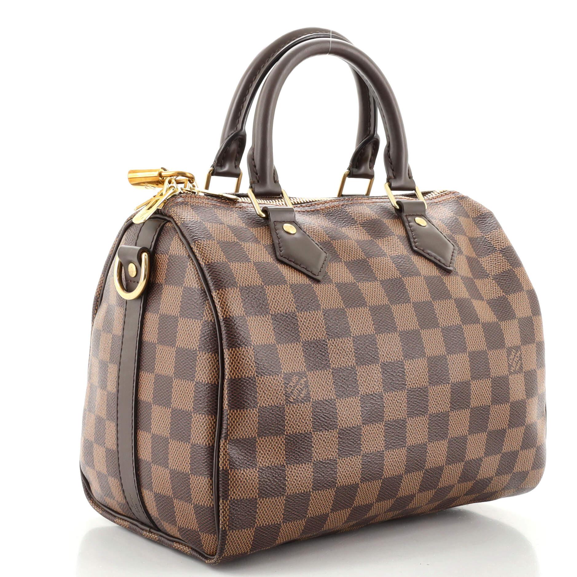 Brown Louis Vuitton Speedy Bandouliere Bag Damier 25