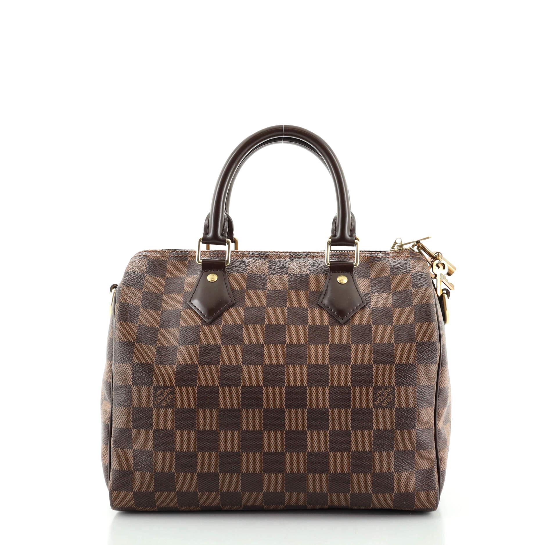 Louis Vuitton Speedy Bandouliere Bag Damier 25 In Good Condition In NY, NY