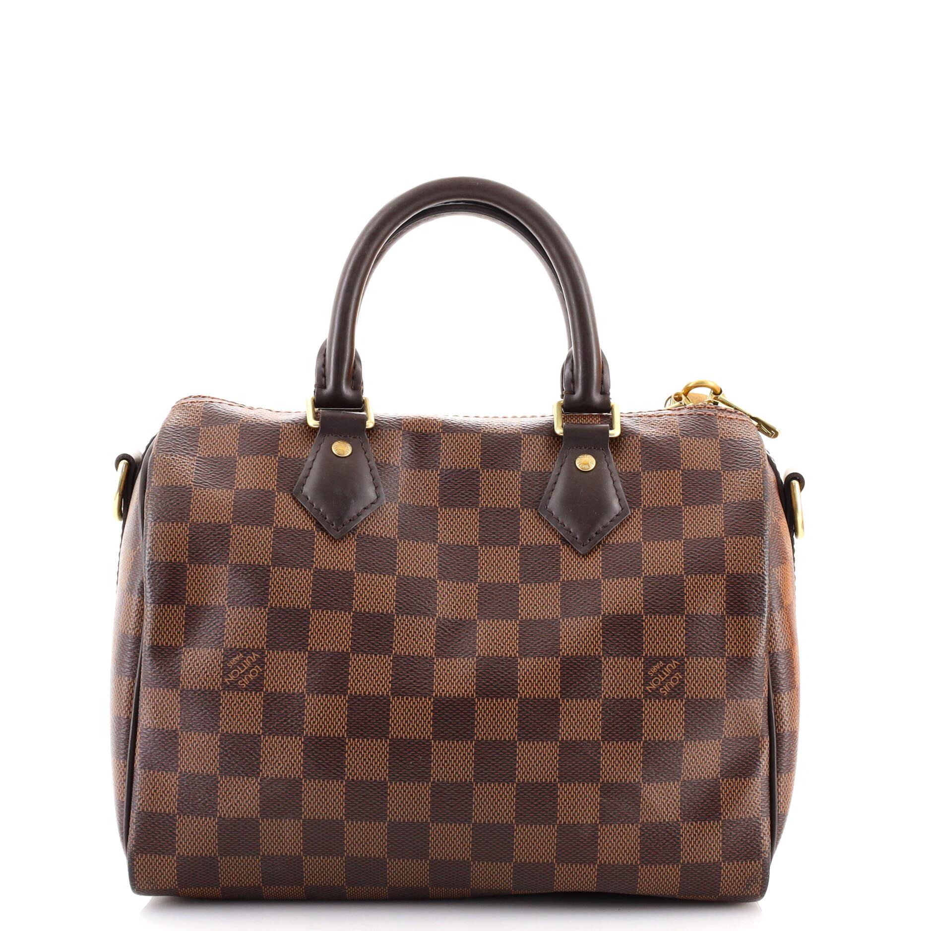 Louis Vuitton Speedy Bandouliere Bag Damier 25 In Good Condition In NY, NY