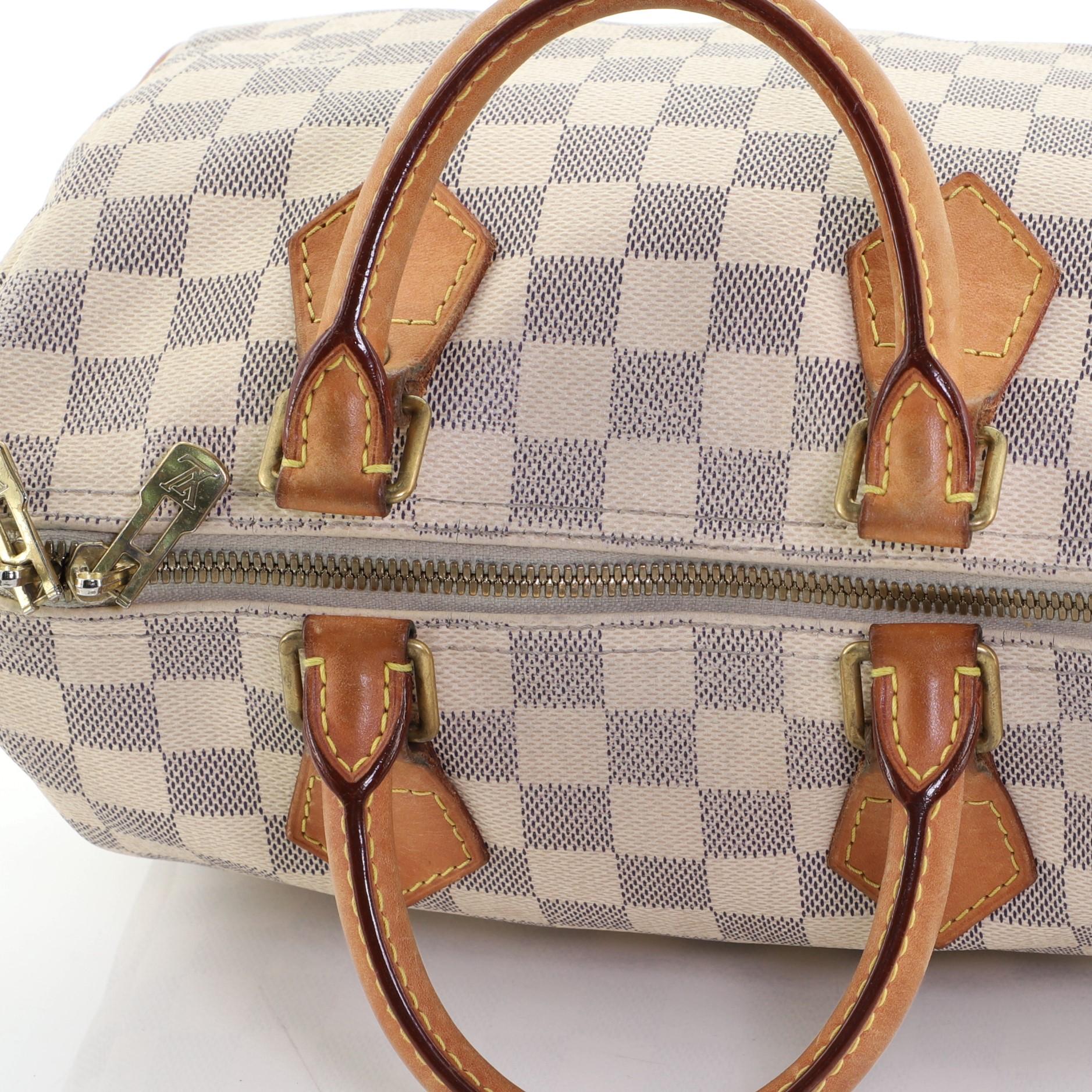 Louis Vuitton Speedy Bandouliere Bag Damier 25 In Fair Condition In NY, NY