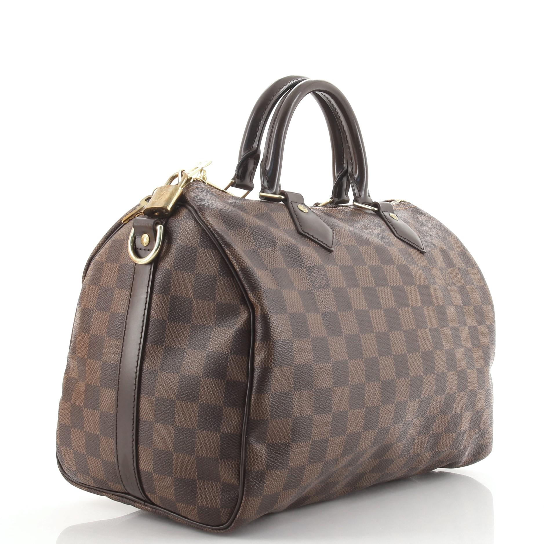 Gray Louis Vuitton Speedy Bandouliere Bag Damier 30