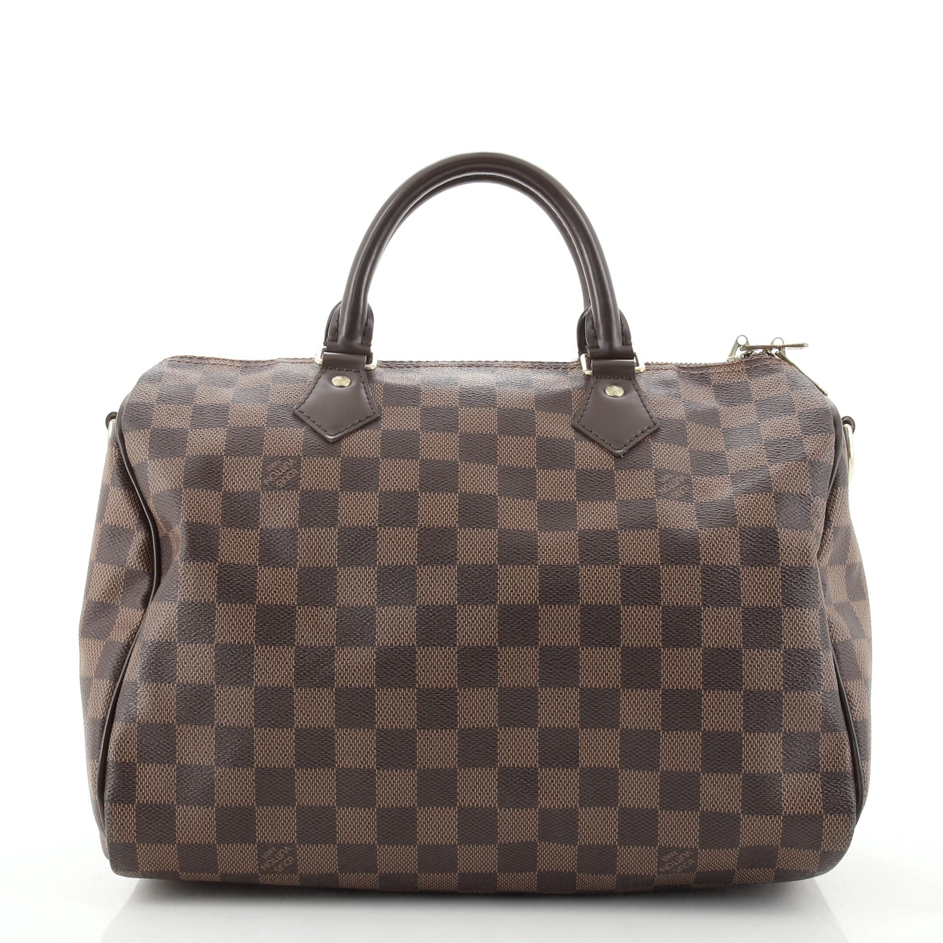 Black Louis Vuitton Speedy Bandouliere Bag Damier 30