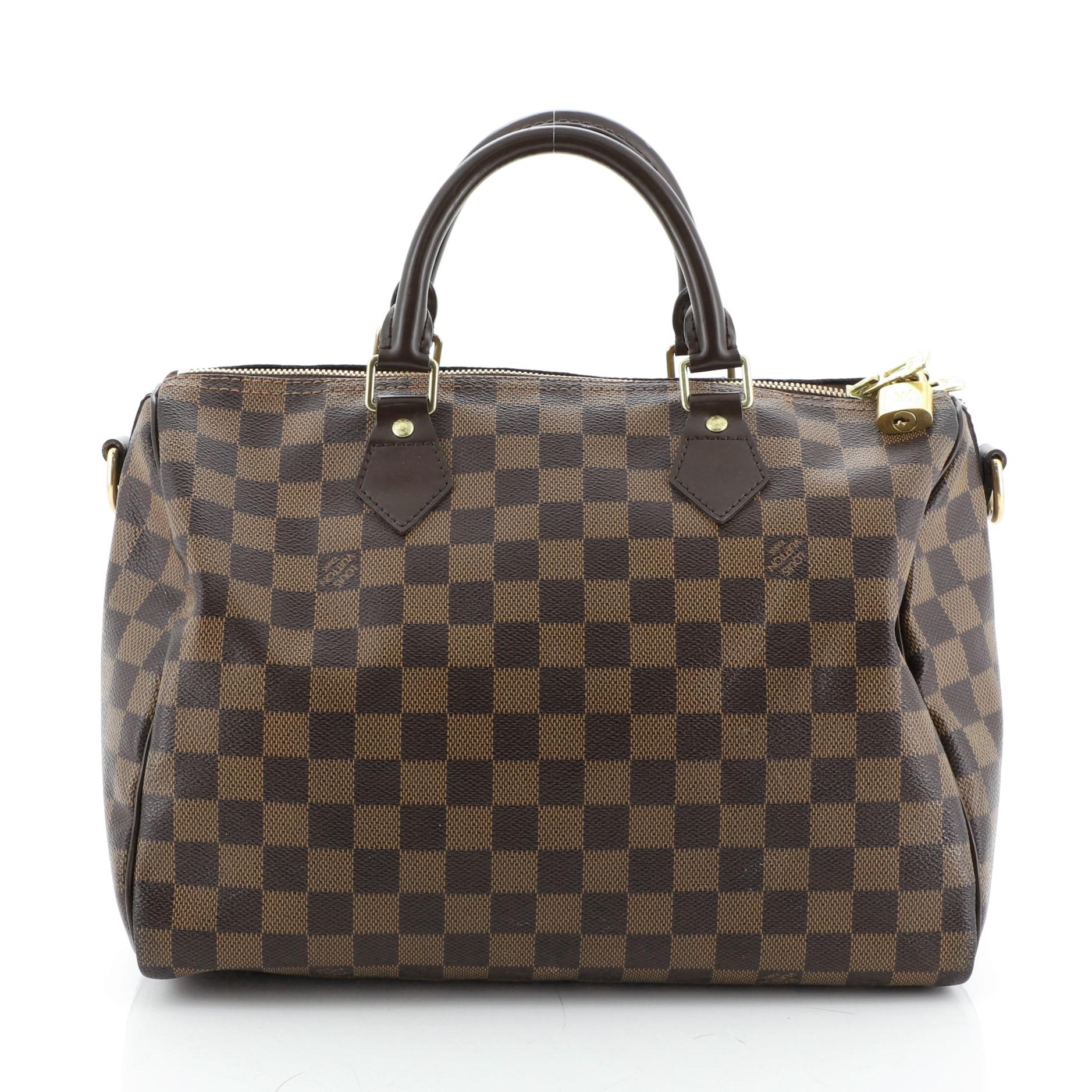 Louis Vuitton Speedy Bandouliere Bag Damier 30  In Good Condition In NY, NY