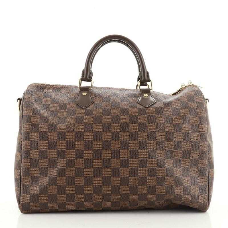 Brown Louis Vuitton Speedy Bandouliere Bag Damier 35