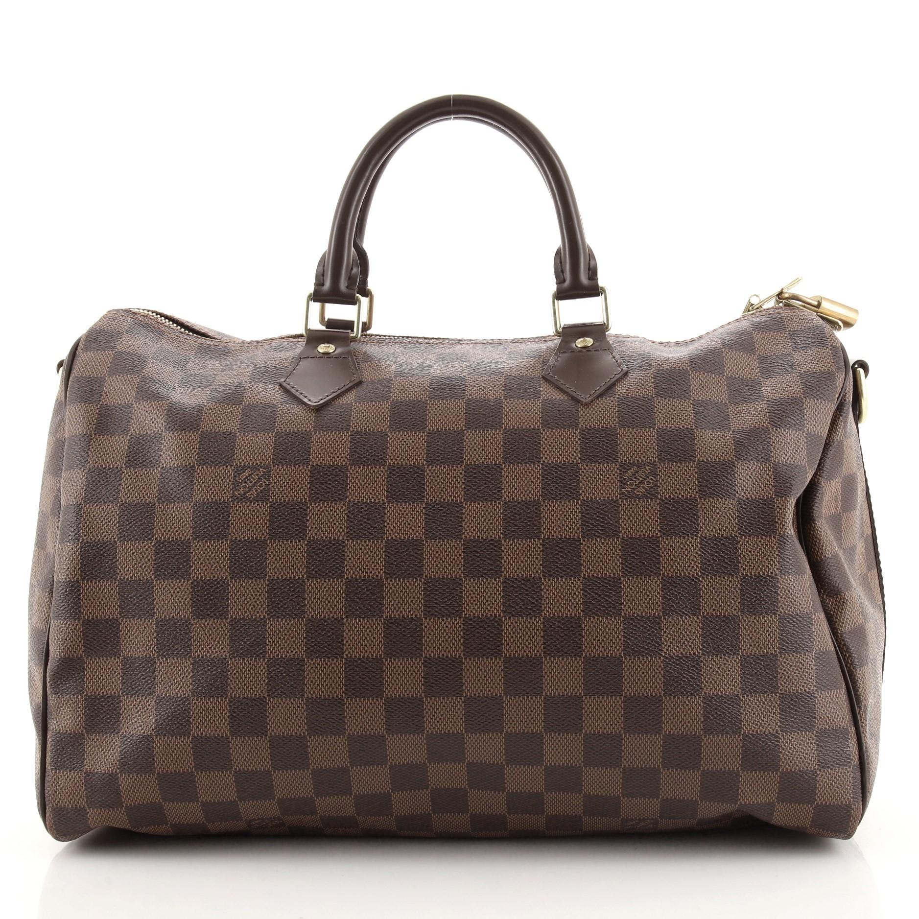 Black Louis Vuitton Speedy Bandouliere Bag Damier 35