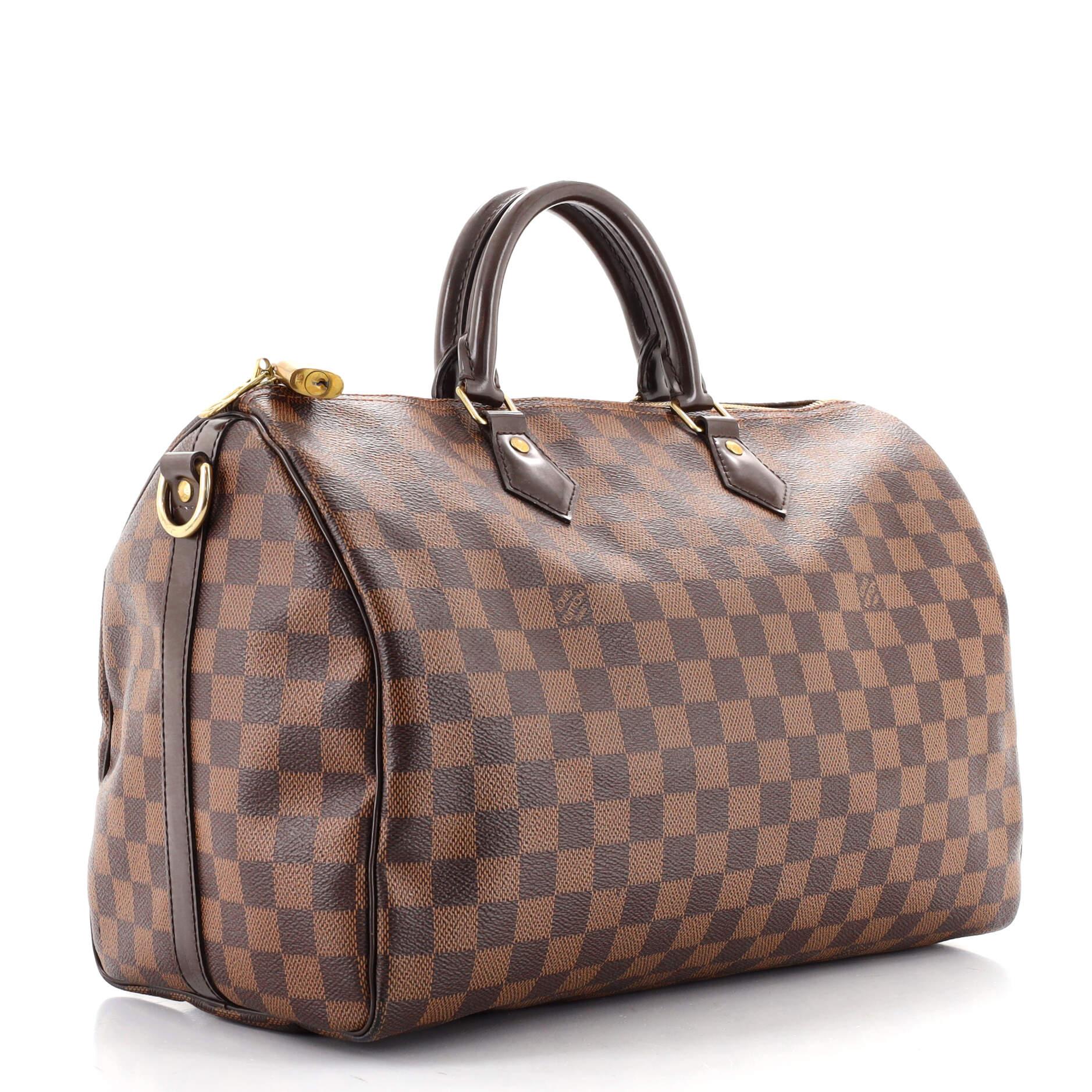 Brown  Louis Vuitton Speedy Bandouliere Bag Damier 35