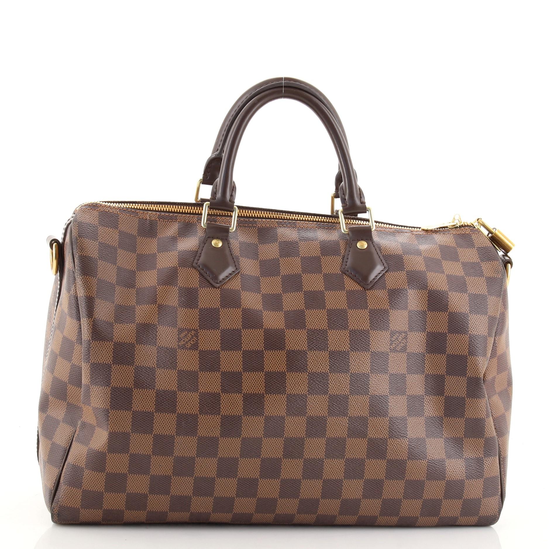 Louis Vuitton Speedy Bandouliere Bag Damier 35 In Good Condition In NY, NY