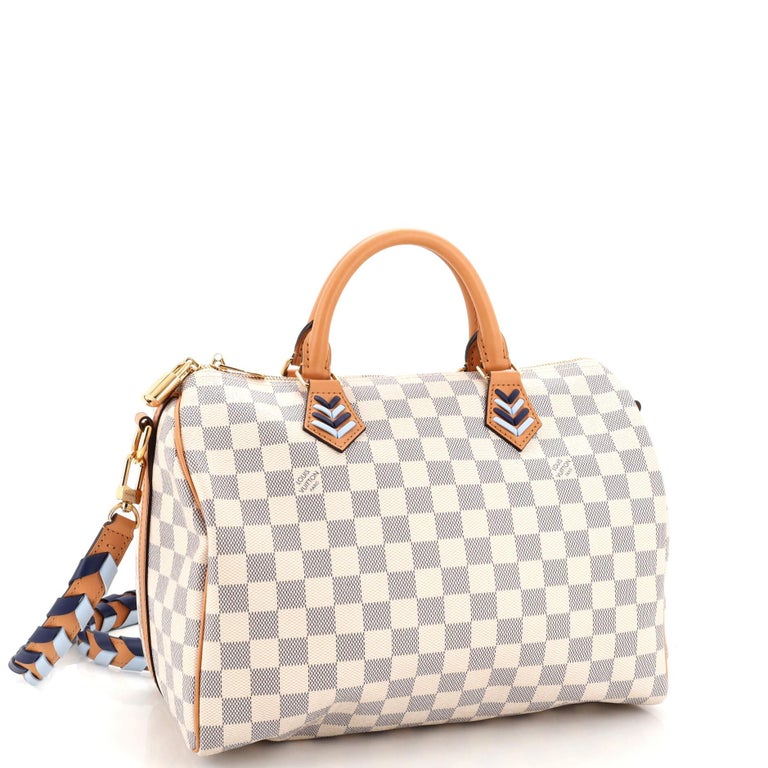 Louis Vuitton Speedy Bandouliere Bag Damier with Braided Detail 30 For Sale  at 1stDibs