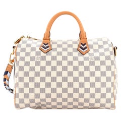Louis Vuitton Speedy Bandouliere Bag Damier with Braided Detail 30