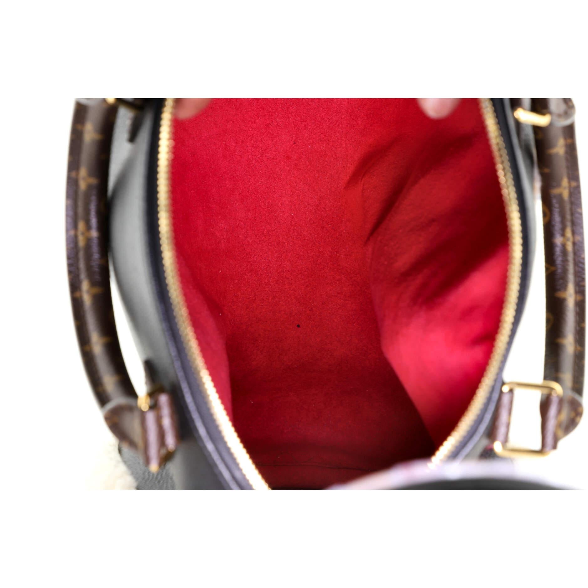 Louis Vuitton Speedy Bandouliere Bag Leather and Monogram Teddy Shearling 30 3