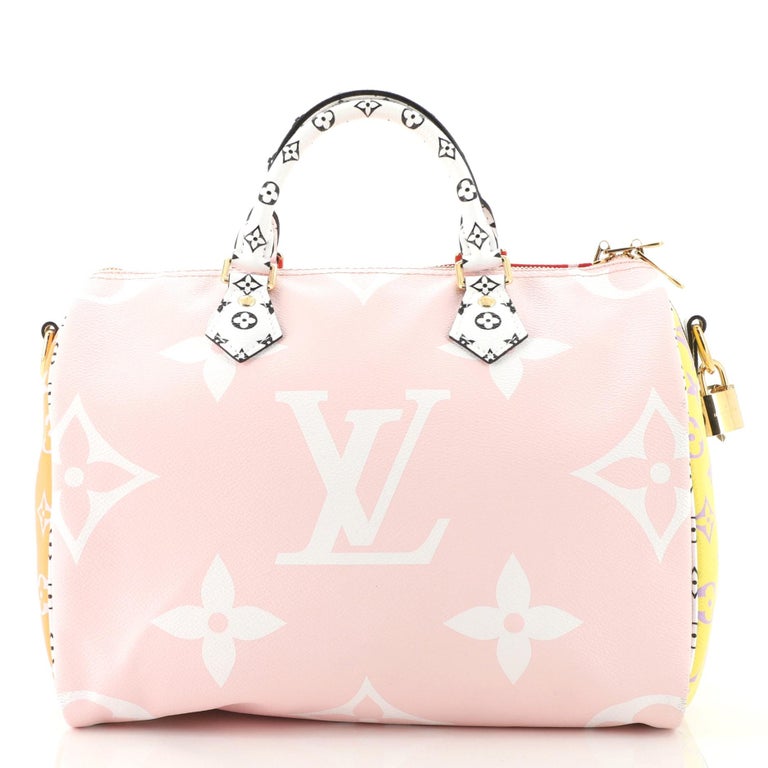 Louis Vuitton Limited Edition Rose Ombre Monogram Giant Canvas By The Pool  Speedy Bandouliere 25 Bag - Yoogi's Closet
