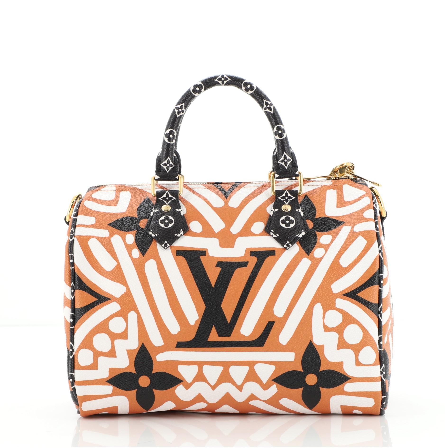 Beige Louis Vuitton Speedy Bandouliere Bag Limited Edition Crafty