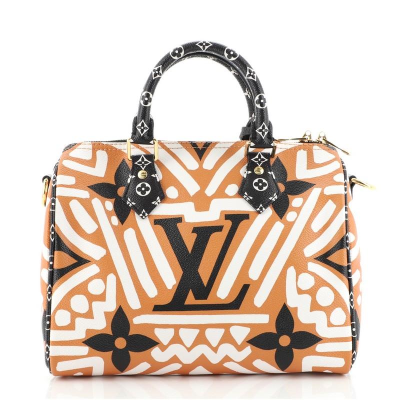 Beige Louis Vuitton Speedy Bandouliere Bag Limited Edition Crafty Monogram Gian