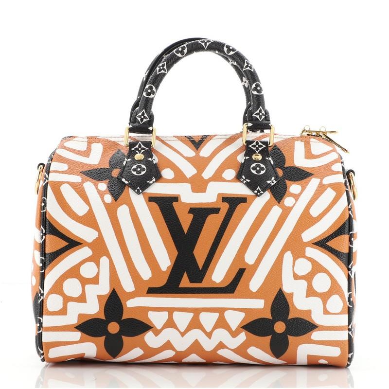 Beige Louis Vuitton Speedy Bandouliere Bag Limited Edition Crafty Monogram Gian