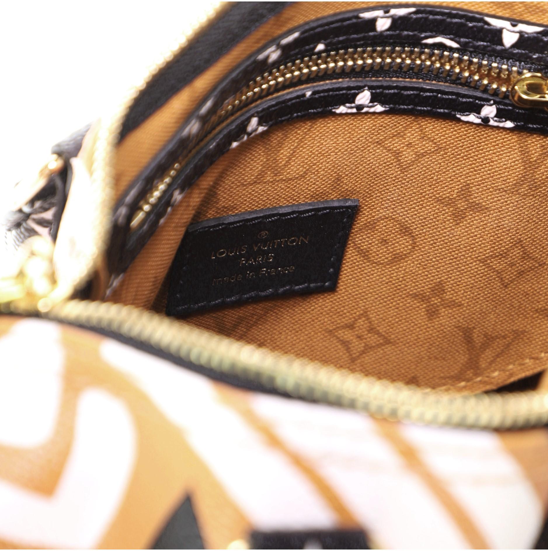 Beige Louis Vuitton Speedy Bandouliere Bag Limited Edition Crafty Monogram Giant 25