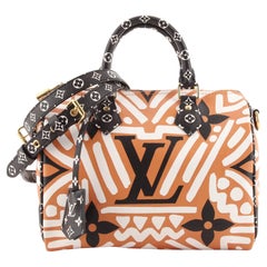 Louis Vuitton Limited Edition Cream/Caramel Monogram Canvas Crafty Speedy Bandouliere 25 Bag