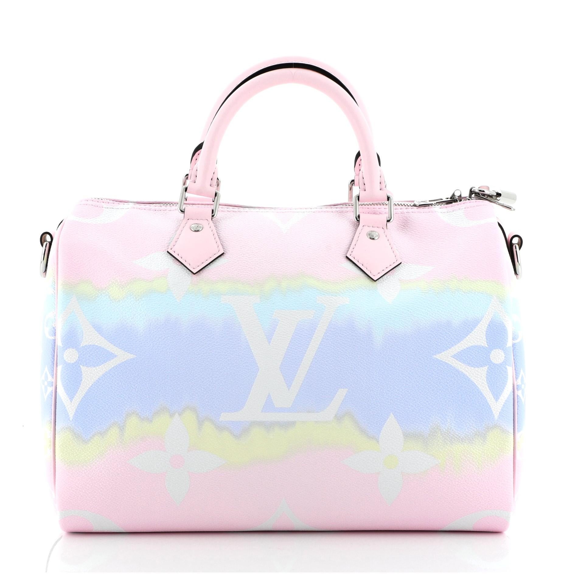 Gray Louis Vuitton Speedy Bandouliere Bag Limited Edition Escale Monogram Giant 30