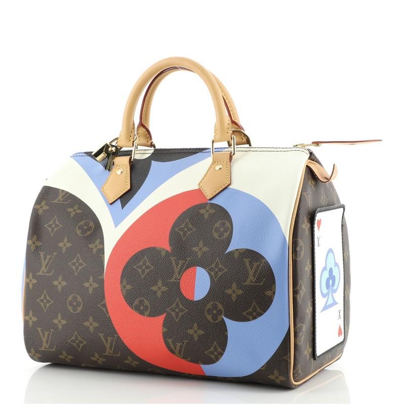 Louis Vuitton Speedy Bandouliere Bag Limited Edition Game On Monogram Canvas 30 In Good Condition In NY, NY