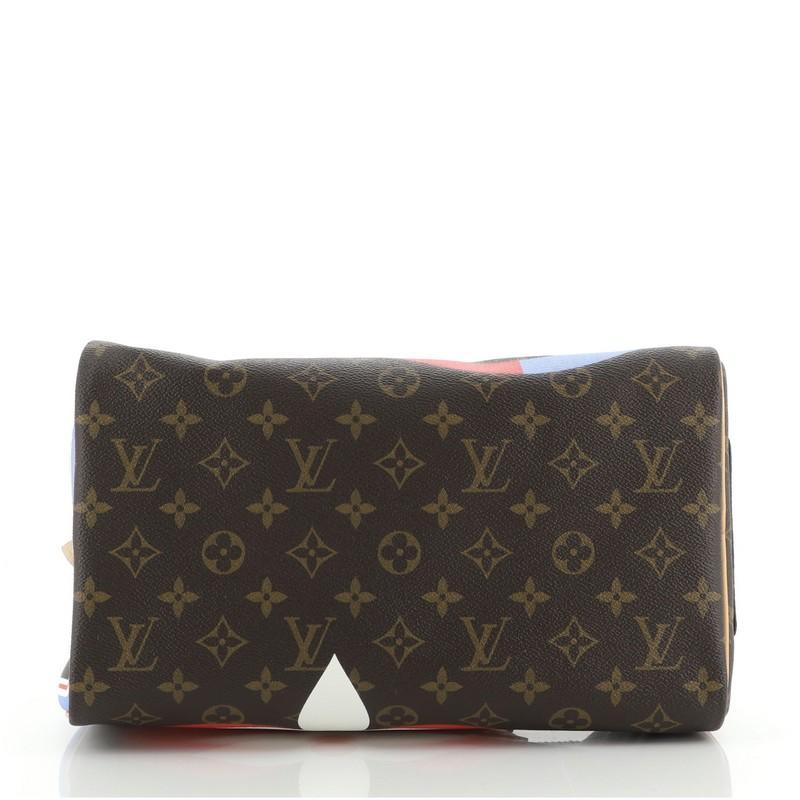 Louis Vuitton Speedy Bandouliere Tasche Limited Edition Spiel auf Monogramm Canvas 30 1