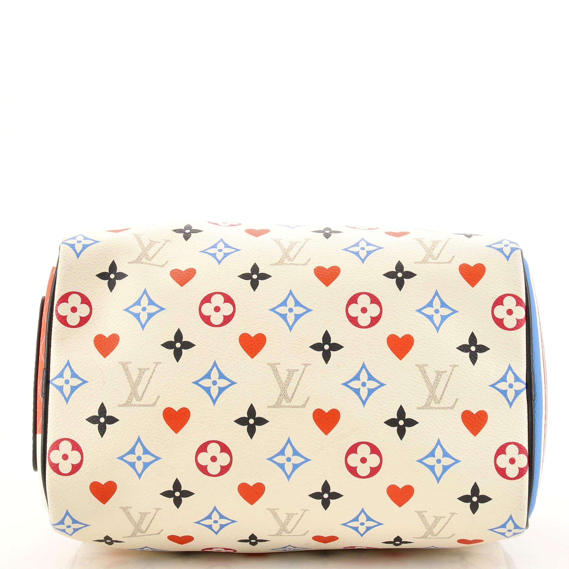 Beige Louis Vuitton Speedy Bandouliere Bag Limited Edition Game On Multicolor