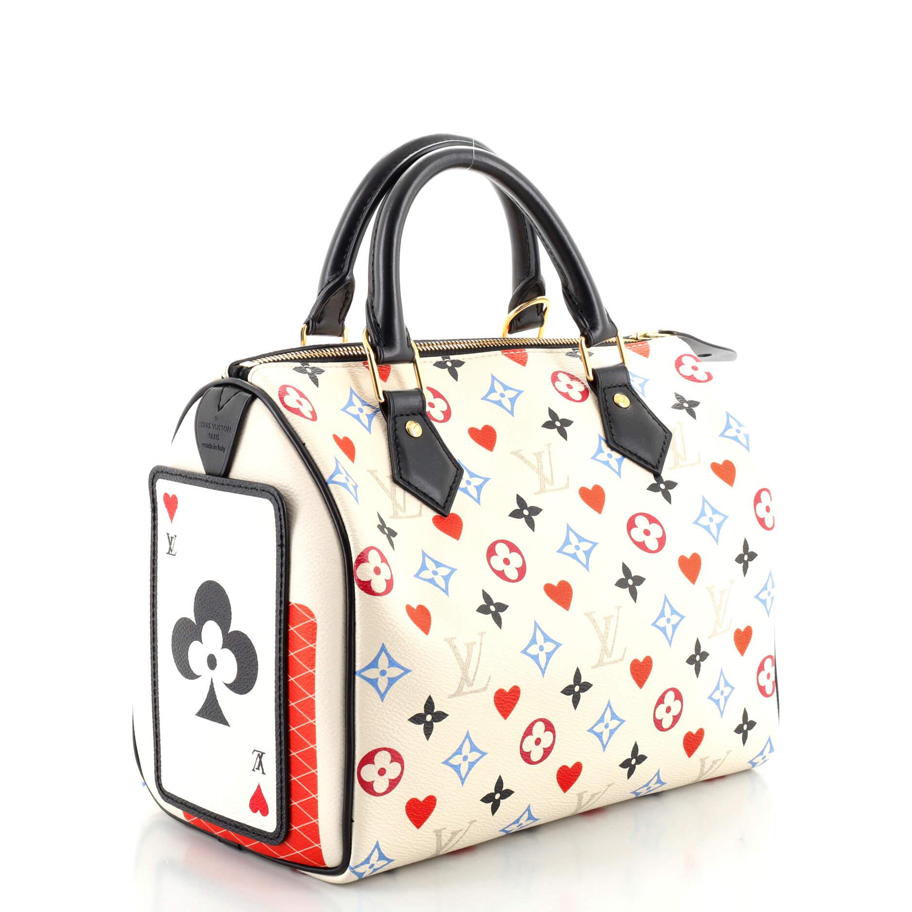 Louis Vuitton Speedy Bandouliere Tasche Limited Edition Spiel auf Multicolor M (Beige)