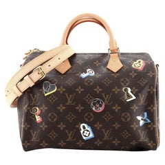 Louis Vuitton Speedy Bandouliere Bag Limited Edition Love Lock Monogram Canvas30