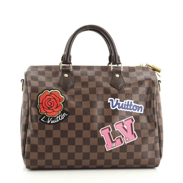 Louis Vuitton Patches Speedy 30 Bandouliere - Couture USA