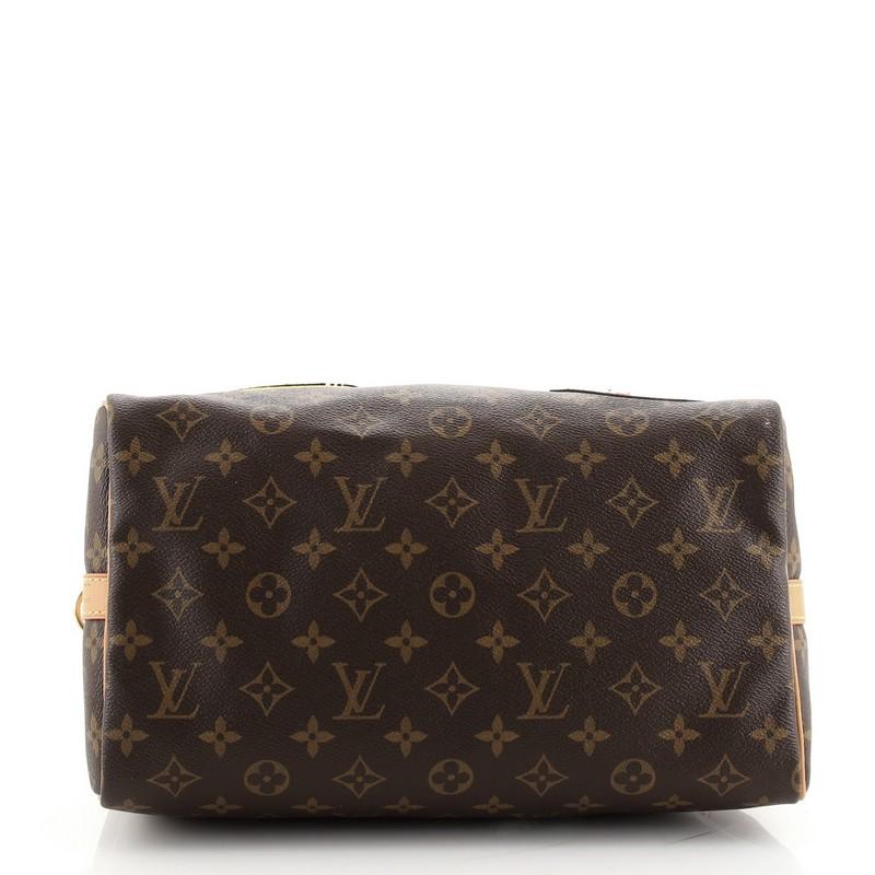 Louis Vuitton Speedy Bandouliere Bag Limited Edition Patches Monogram Canvas 30 In Good Condition In NY, NY