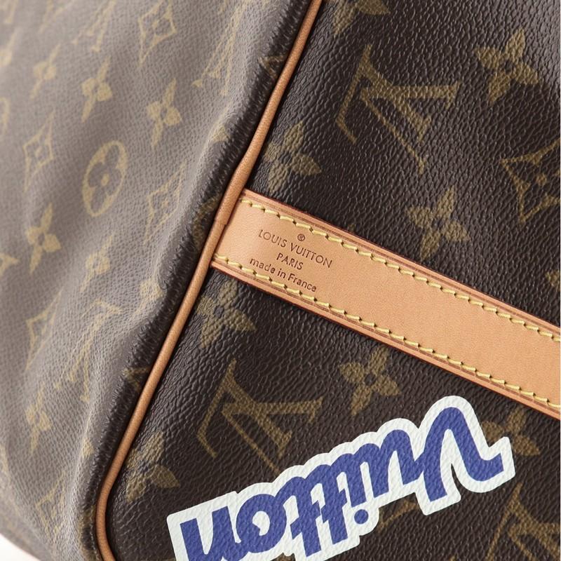 Louis Vuitton Speedy Bandouliere Bag Limited Edition Patches Monogram Canvas 30 1