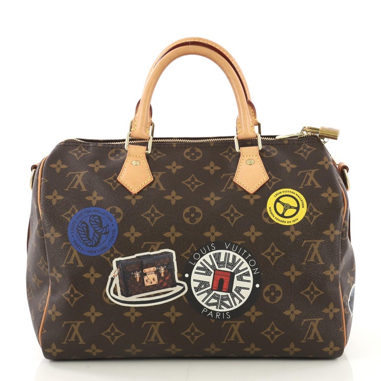 Louis Vuitton Speedy Bandouliere Bag Limited Edition World Tour Monogram  Canvas