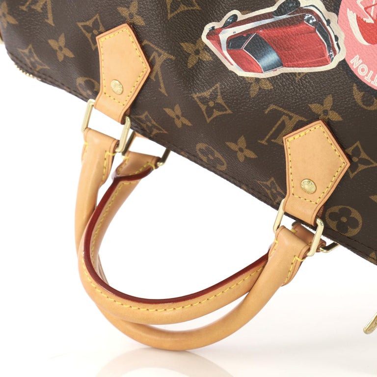 Louis Vuitton Speedy Bandouliere Bag Limited Edition World Tour