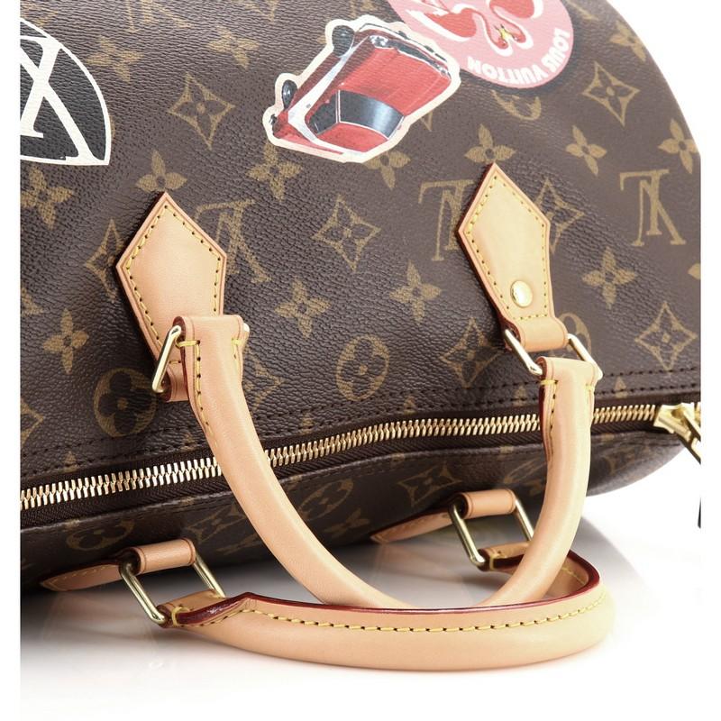 Women's or Men's Louis Vuitton Speedy Bandouliere Bag Limited Edition World Tour Monogram