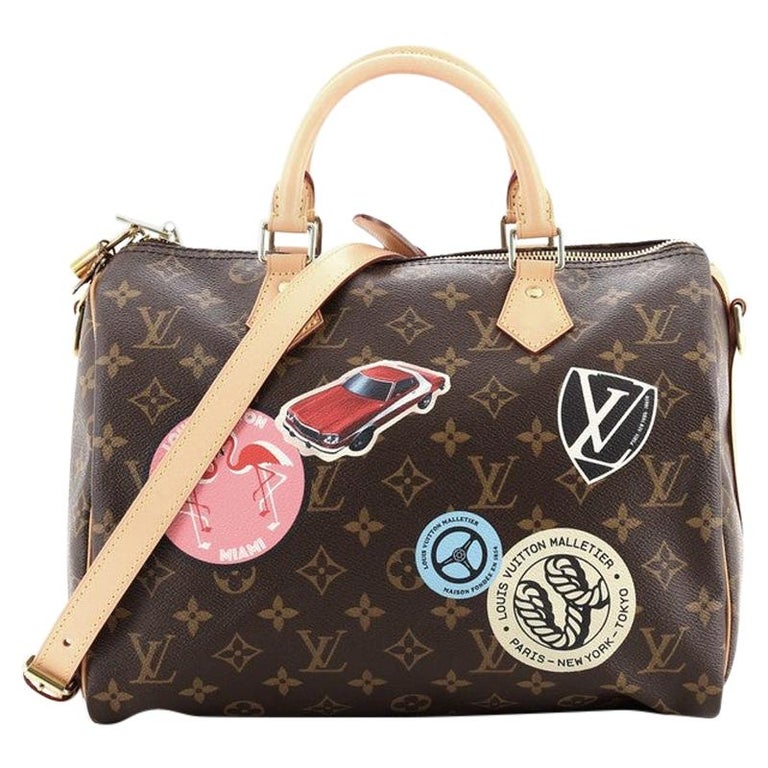 Louis Vuitton Speedy Bandouliere Bag Limited Edition World Tour Monogram at  1stDibs