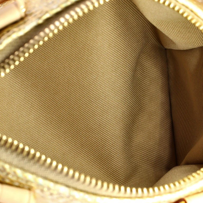 Louis Vuitton Speedy Bandouliere Bag Monoglam Jacquard Canvas Nano Gold  2331151