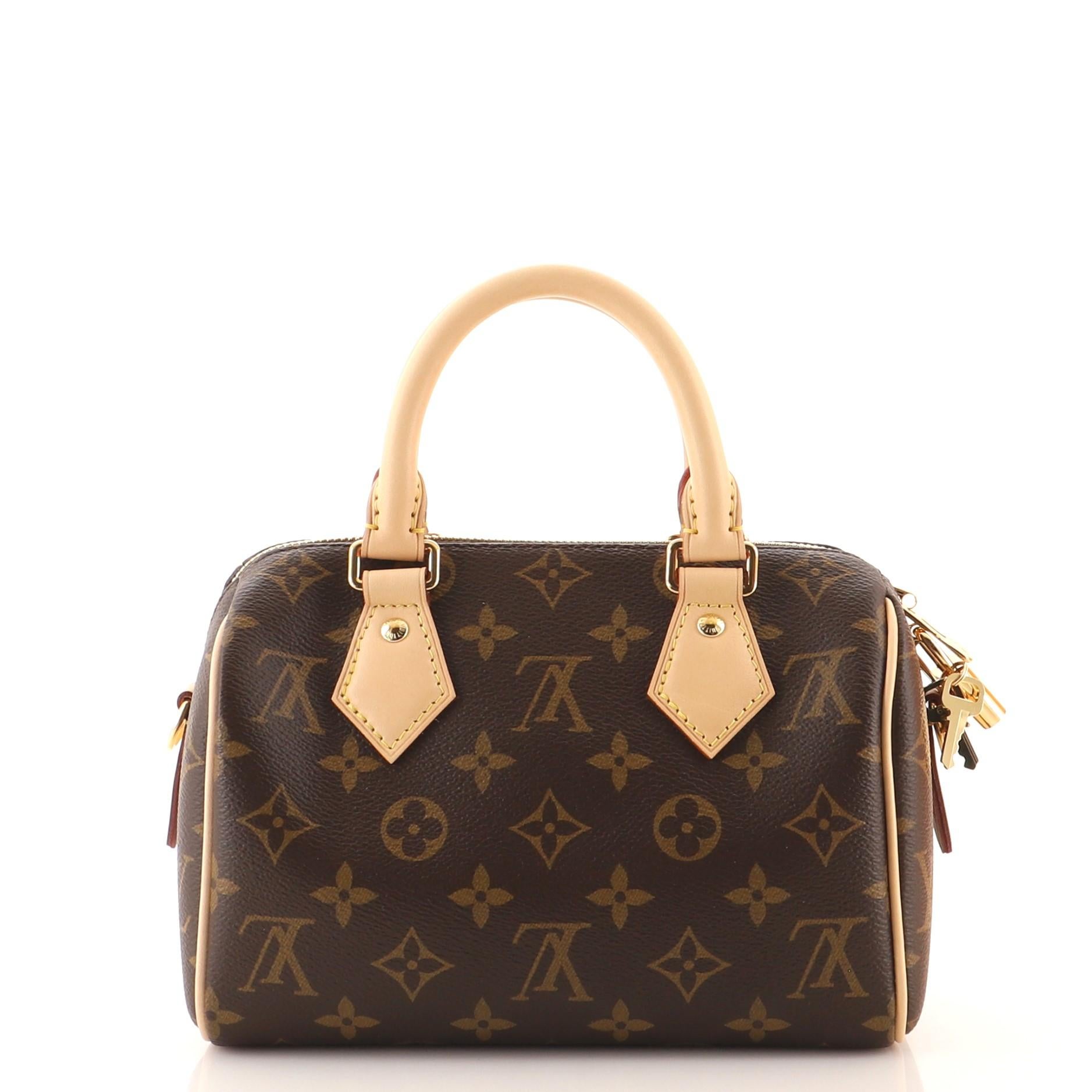 Louis Vuitton Speedy Bandouliere Bag Monogram Canvas 20 In Good Condition In NY, NY
